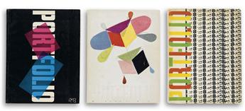 (DESIGN / BRODOVITCH, ALEXEY.) Portfolio: A Magazine for the Graphic Arts. Issue Nos. 1-3